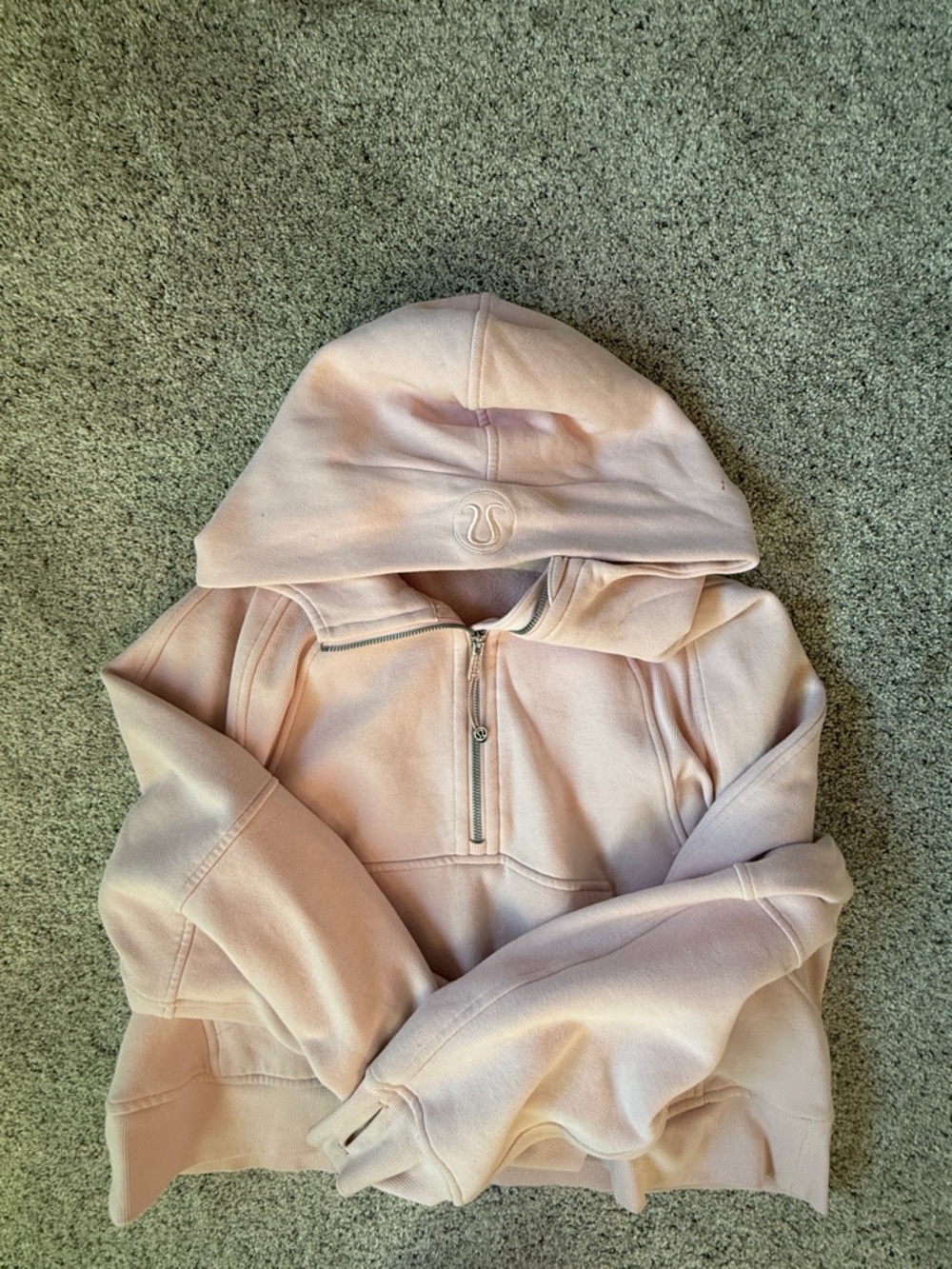 lululemon athletica Pale Pink Half-Zip Hoodie